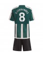 Manchester United Bruno Fernandes #8 Venkovní dres pro děti 2023-24 Krátký Rukáv (+ trenýrky)